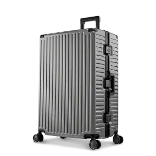直播限定鋁框避震輪航鋁條紋PC29吋行李箱