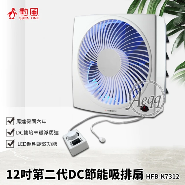 勳風 第二代12吋DC節能吸排扇(HFB-K7312)