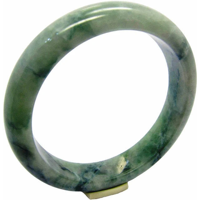 小樂珠寶小樂珠寶 翡翠手鐲晴藍水伴綠花天然A貨玉鐲(手圍18.3號 內徑57.3mm V852)