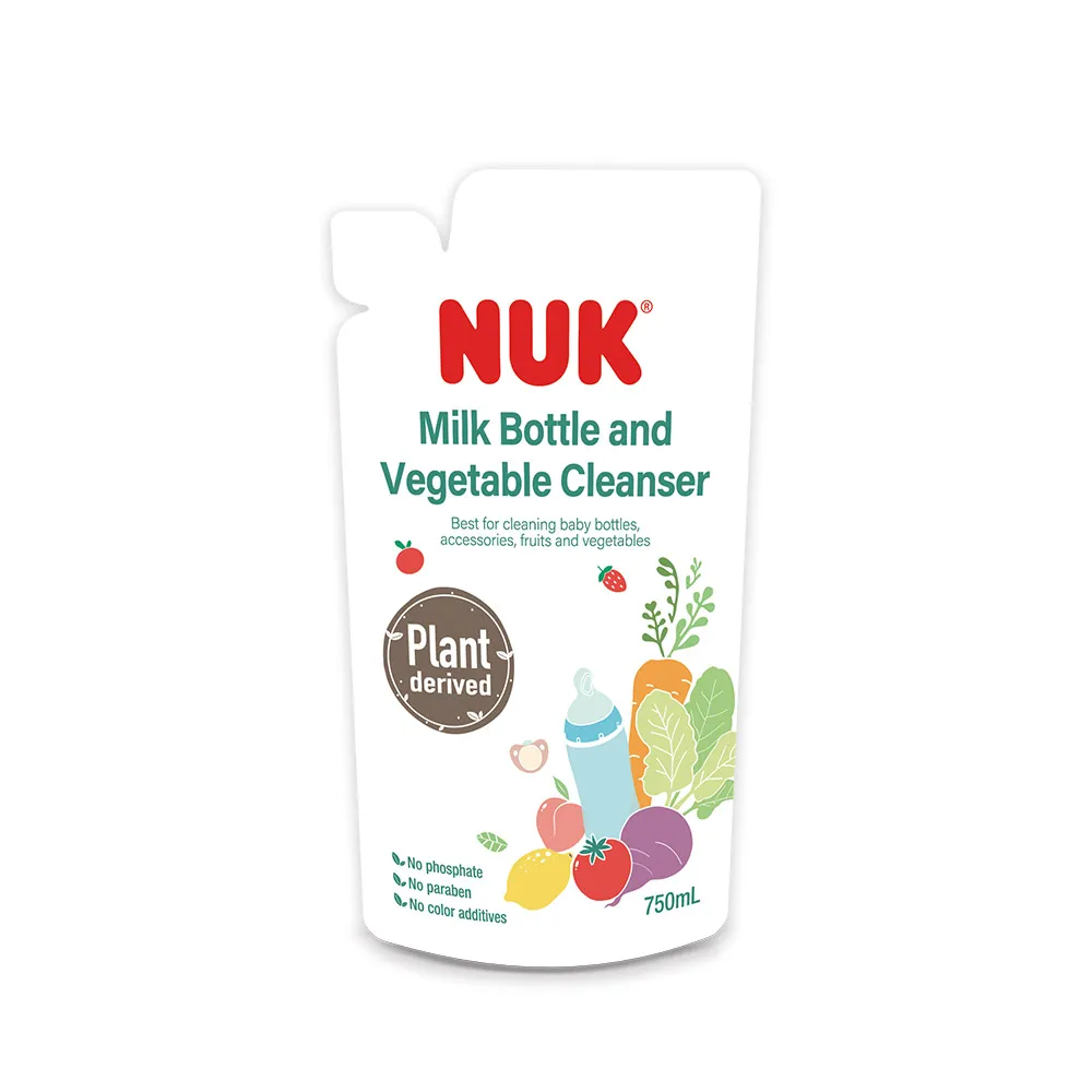 【NUK 官方直營】植萃奶瓶蔬果清潔液750mL(補充包)