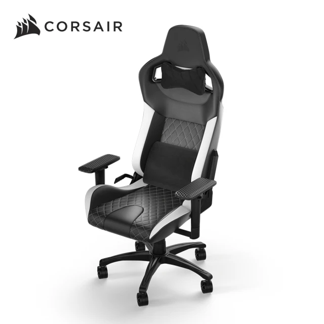 【CORSAIR 海盜船】T1 RACE 黑白/皮質 電競椅(需自行組裝)