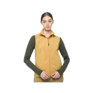 【Wildland 荒野】女彈性防風超潑輕量機能背心 - W2701-124 藤黃色(女裝/外套/保暖外套/防風外套)
