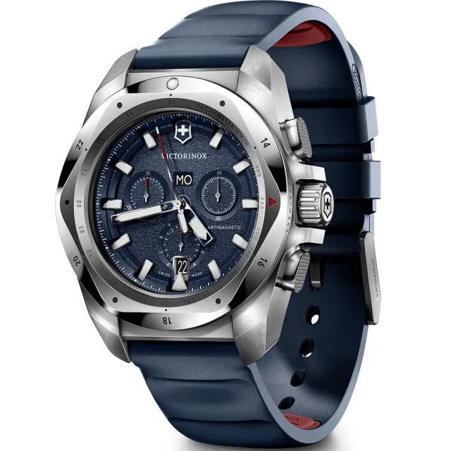 【VICTORINOX 瑞士維氏】I.N.O.X. Chrono 200米防水 計時腕錶-43mm父親節 送禮(VISA-241984)