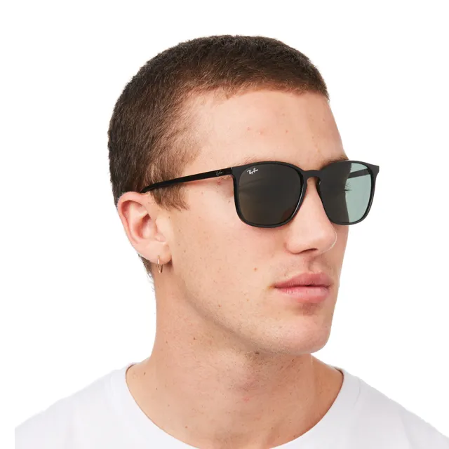 RayBan 雷朋】亞洲版舒適加高鼻翼時尚太陽眼鏡RB4387F 901/71 黑框墨綠