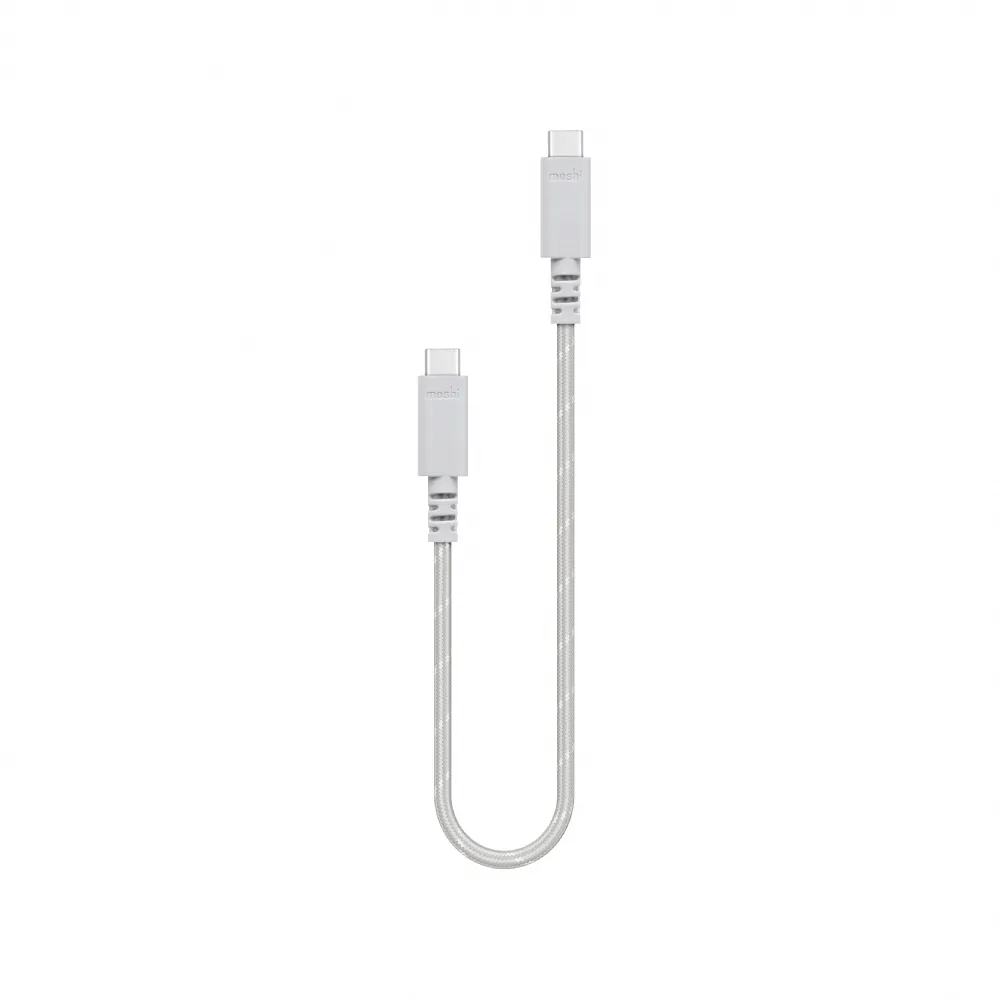 【moshi】Integra USB-C to USB-C 240W/480Mbps 充電傳輸編織線(0.3m)