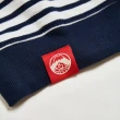 【EDWIN】江戶勝 男裝 刷毛條紋厚長袖T恤(灰藍色)