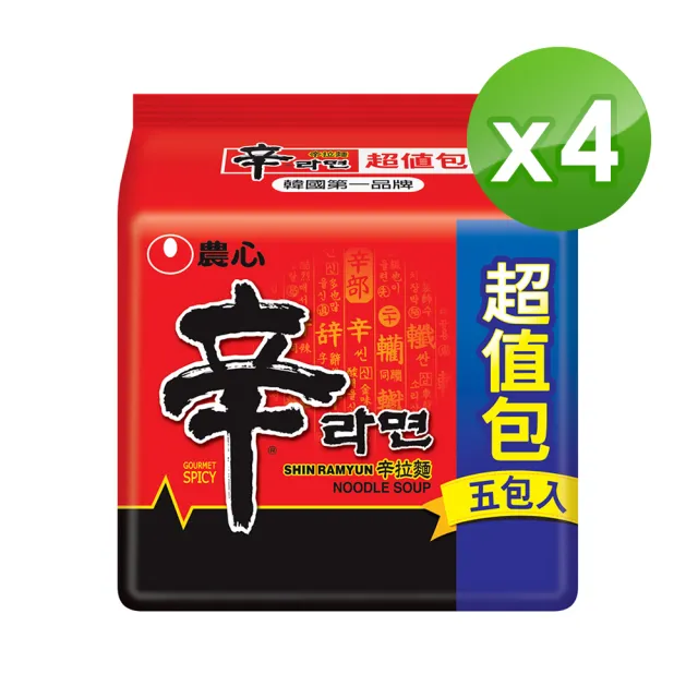 【NONG SHIM】農心辛拉麵超值包600gX4袋組