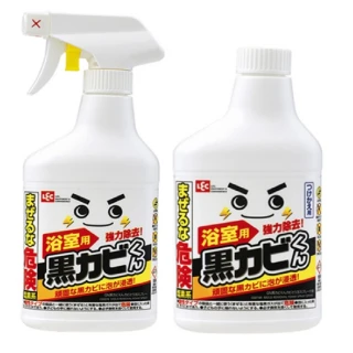 【日本LEC激落君】黑霉君浴室專用除霉防霉鹼性漂白泡沫清潔劑(400ml噴霧瓶+400ml補充瓶 超值組1+1)