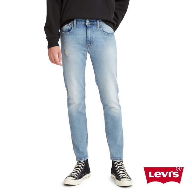 LEVIS 男款 上寬下窄 512低腰修身窄管牛仔褲 / 精工淺藍水洗 / 天絲棉 / 彈性布料 熱賣單品