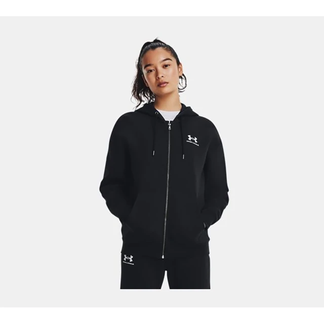 UNDER ARMOUR UA 女 Essential Fleece 連帽外套 黑(1379474-001)