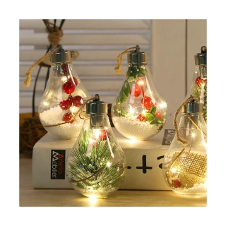 聖誕節佈置聖誕燈泡裝飾4個-款式隨機(聖誕節 交換禮物 聖誕佈置 燈飾 聖誕燈)