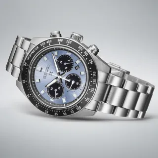 【SEIKO 精工】SPEEDTIMER 太陽能 冰藍熊貓 復刻計時腕錶 SK034(SSC935P1/V192-0AH0U)