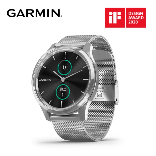 GARMIN】vivomove luxe 指針智慧腕錶(米蘭式錶帶) - momo購物網- 好評