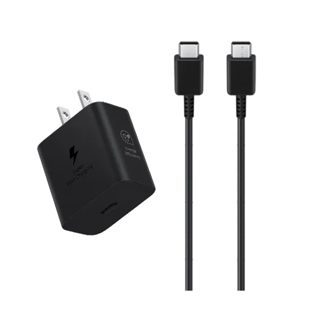 【Samsung 三星】原廠新款 25W 超級快充頭 + 雙Type C線 T2510 / 支援Z Fold7 Flip7(盒裝組)