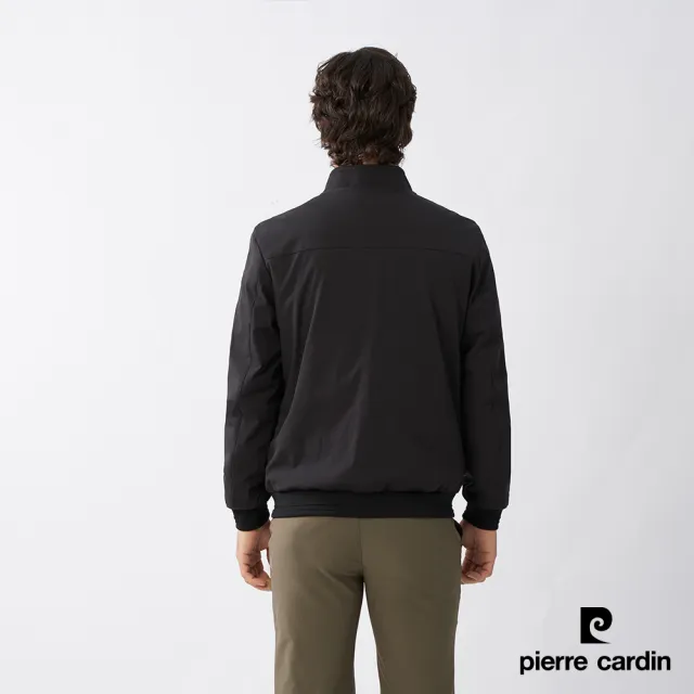 【pierre cardin 皮爾卡登】商務休閒 男款 立領薄夾克外套-黑色(5235662-99)