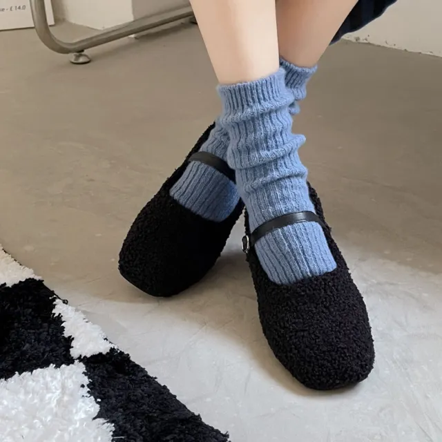 【Porabella】任選三雙 襪子 襪 素色襪 羊毛襪 加厚 女中筒襪 女襪 SOCKS