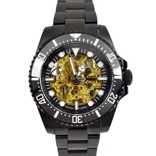 【Valentino Coupeau】水鬼錶 范倫鐵諾.古柏 黑機械錶(自動上鍊機械錶)