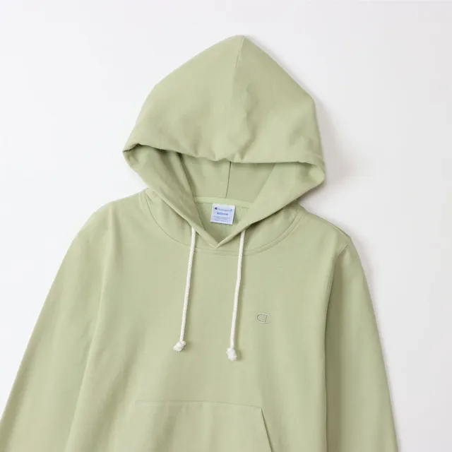 【Champion】官方直營 女款-小C 刺繡連帽上衣-淺綠色(CW-T108-580)