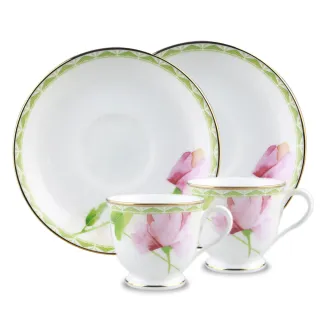 【NORITAKE】湖畔花語金邊AD濃縮咖啡對杯66ml(可微波)