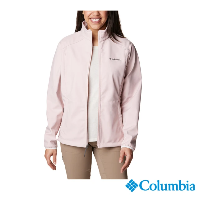 【Columbia 哥倫比亞 官方旗艦】女款-Kruser Ridge™立領軟殼外套-淺粉色(UWL01230LK/HF)