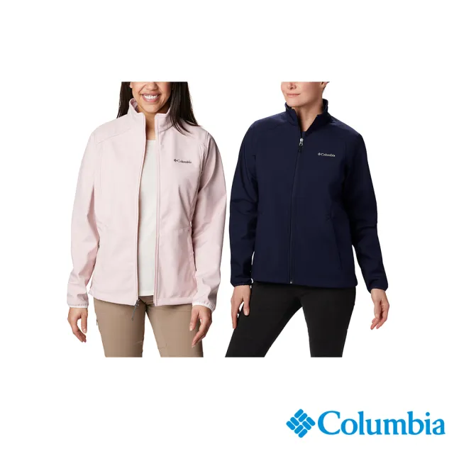 【Columbia 哥倫比亞 官方旗艦】女款-Kruser Ridge™立領軟殼外套-淺粉色(UWL01230LK/HF)