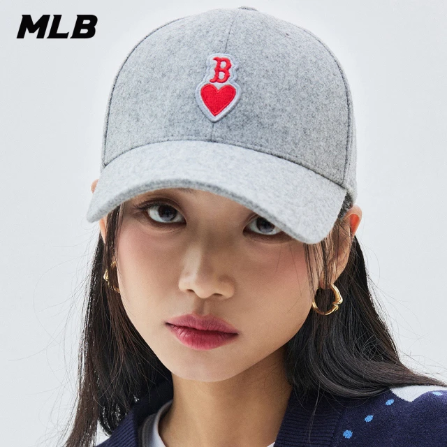 MLB 可調式硬頂羊毛棒球帽 Heart系列 波士頓紅襪隊(3ACPH0136-43MGS)