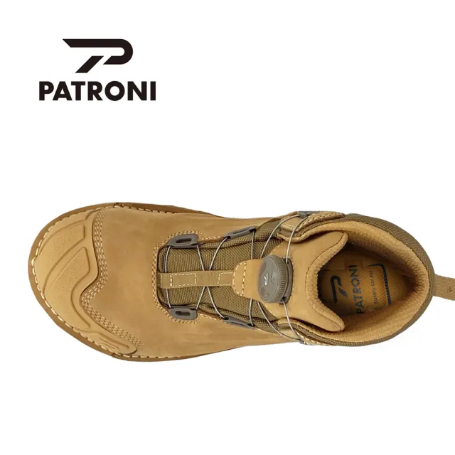 【PATRONI】SF2307BRN ☆SD防水快旋鈕抗靜電安全鞋(戰神靴 中筒 工作鞋 快旋鈕)