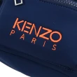 【KENZO】經典電繡虎頭帆布三用迷你手提斜背包後背包(深藍白)