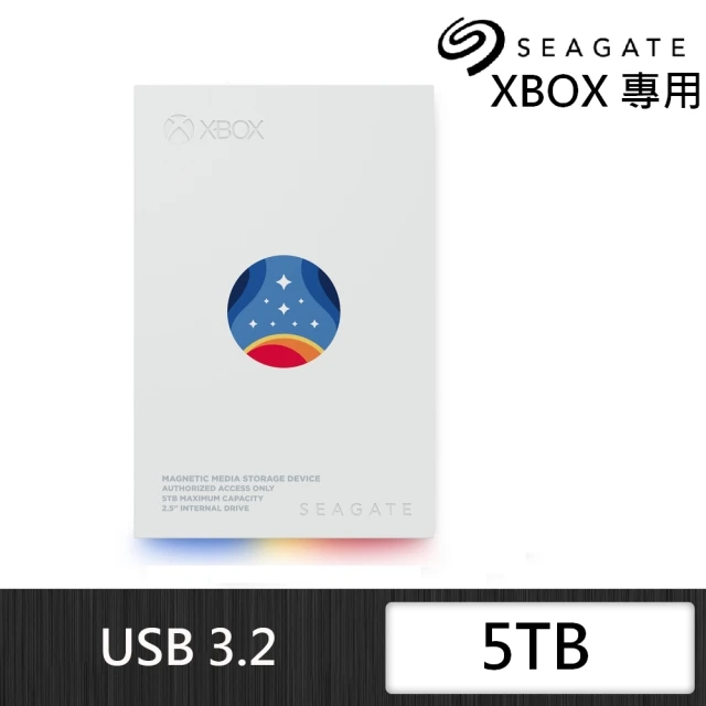 【SEAGATE 希捷】FireCuda Gaming XBOX專用 StarField  星空 限定版 5TB 2.5吋行動硬碟(STMJ5000400)