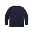 【EDWIN】男女裝 東京散策系列 刨冰旗幟長袖T恤(丈青色)
