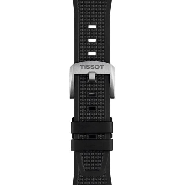 【TISSOT 天梭】PRX系列 復古風酒桶型紳士石英錶-40mm/橡膠帶 雙11 送禮(T1374101705100)