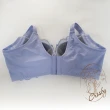 【Crosby 克勞絲緹】紫藍 軟鋼圈高協邊美背內衣(吸濕排汗/能量尼龍)