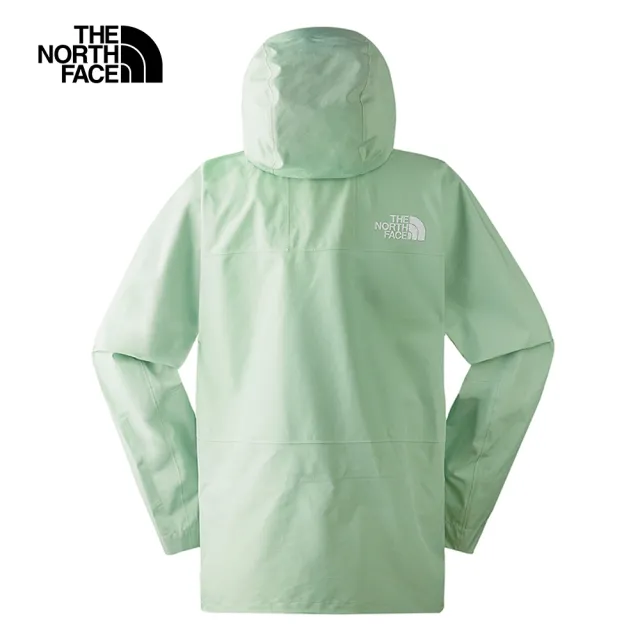 【The North Face 官方旗艦】北面男款綠色防水透氣舒適保暖連帽衝鋒衣｜82V9I0G