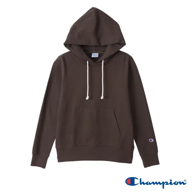 【Champion】官方直營 女款-小C 刺繡連帽上衣-深褐色(CW-T108-870)
