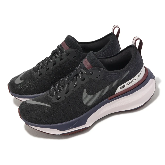 NIKE 耐吉 慢跑鞋 Wmns ZoomX Invincible Run FK 3 女鞋 黑 紫 緩震 運動鞋(DR2660-004)