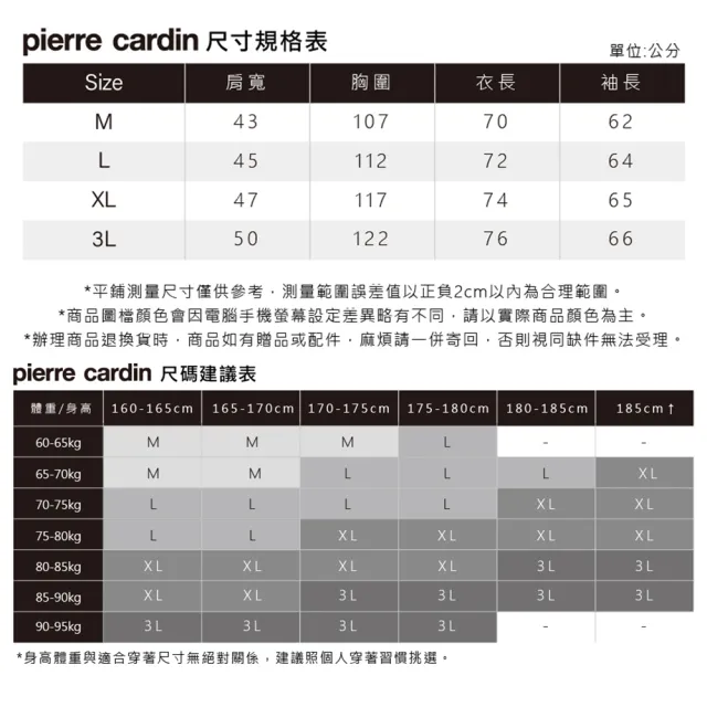 【pierre cardin 皮爾卡登】休閒服飾 男款 素色暗紋橫條長袖POLO衫-白色(5235206-90)
