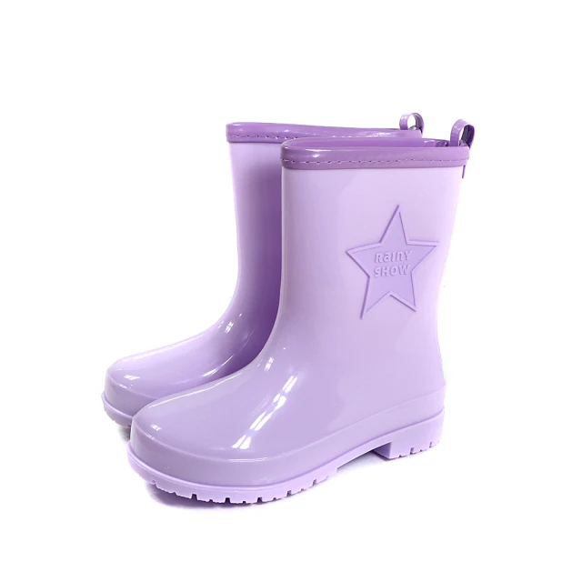 兒童鞋 雨鞋 雨靴 粉紫色 中童 童鞋 8899 09 no271
