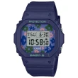 【CASIO 卡西歐】輕巧纖薄甜美花田系列腕錶 田園藍 37.9MM(BGD-565RP-2)