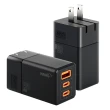 【HANG】三代氮化鎵65W 黑色+勇固線耐彎折編織線USB to Lightning-150cm