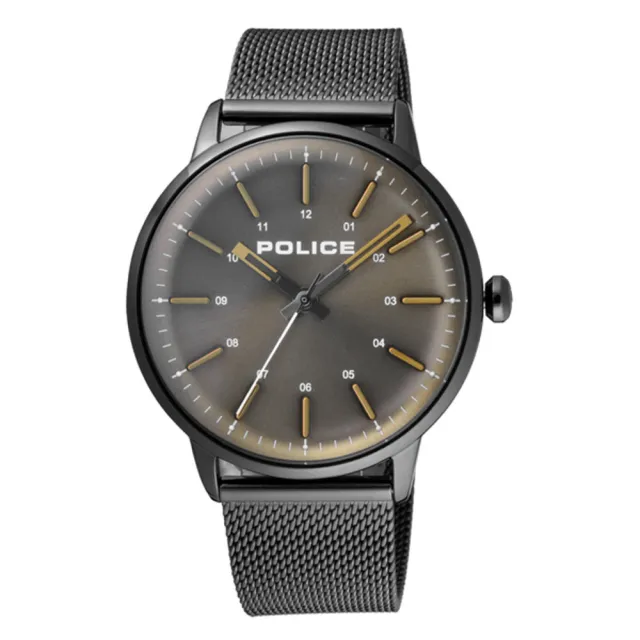 【POLICE】簡約高峰時尚米蘭腕錶-銀灰(15537JSU-53MM)