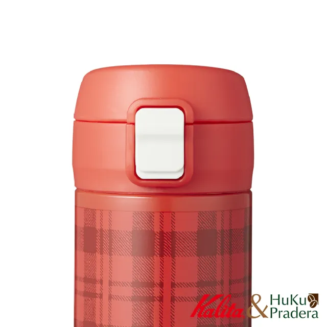 【Kalita】紅格紋不鏽鋼保溫杯（約350ml）(英倫紅底格紋 保溫瓶)