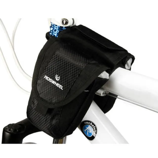 【E.City】多功能防潑水自行車上管雙袋馬鞍包(邊條反光飾條設計)