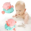 【JoyNa】兒童洗澡玩具小豬飛魚 浴室洗澡動物發條玩具(2組入)