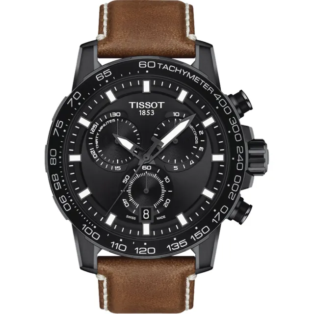 【TISSOT 天梭】Supersport 三眼計時手錶-45.5mm 開學(T1256173605101)