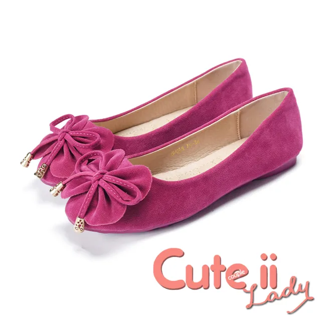 【Cute ii Lady】甜美花朵蝴蝶結舒適軟底豆豆鞋(多色任選)