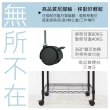 【yo-life】實用四層移動置物架-贈尼龍輪-銀黑任選(60x30x90cm)