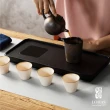 【LohasPottery 陸寶】書香墨客茶盤- 禪風黑(陶瓷茶盤 儲水盤亦可外接水管)