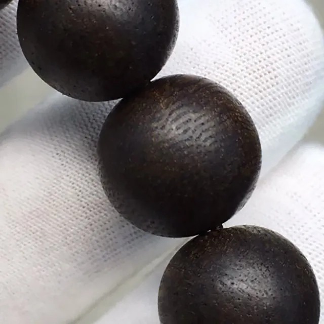 【桃花源創意工坊】奇楠級加裏曼丹老料沉香沈水手鍊1.3cm(沉香手鍊)