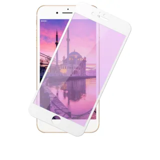 Iphone6s 6 全滿版覆蓋鋼化膜9H白邊藍光玻璃保護貼玻璃貼(Iphone6保護貼6S保護貼Iphone6鋼化膜6S鋼化膜)