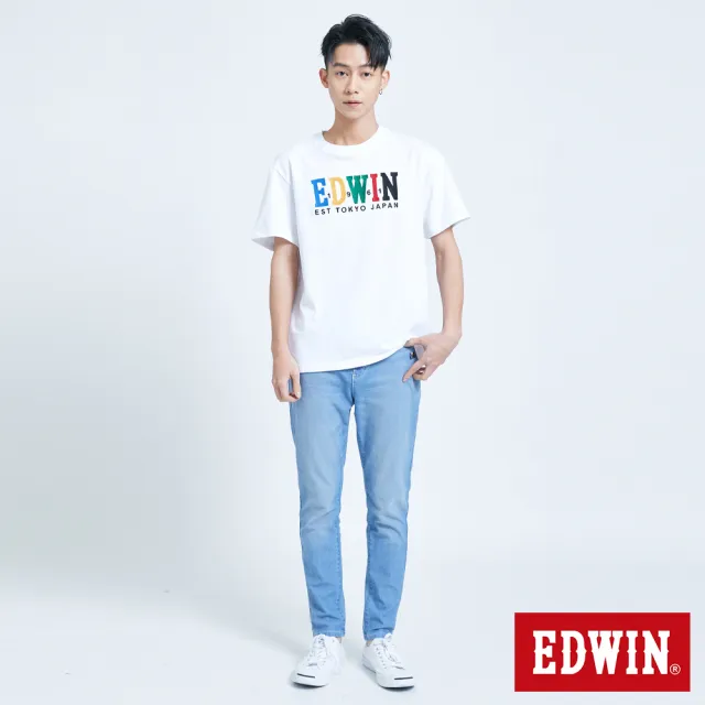 【EDWIN】男裝 JERSEYS EJ6冬奧款錐形迦績長褲(重漂藍)